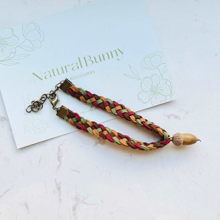 Handmade Acorn Woven Bracelet