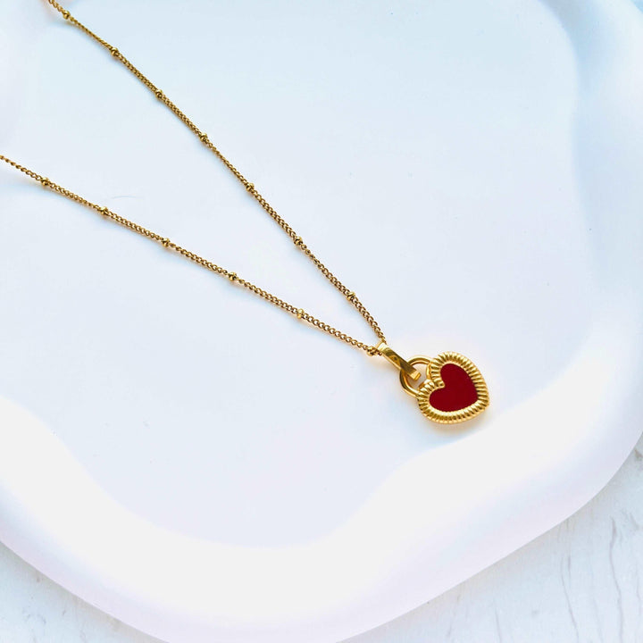 Double-sided Red Heart Necklace