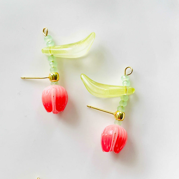 Delicate Tulip Stud Earrings