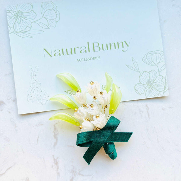 Natural Bunny Accessories-Lily of the Valley Brooch
