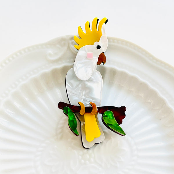Acrylic Cockatoo Brooch