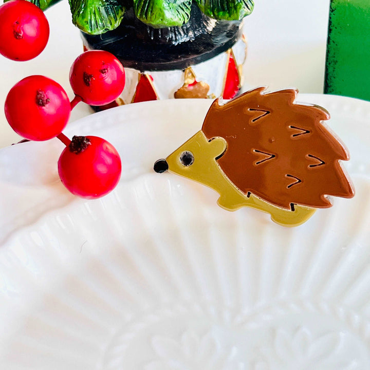 Acrylic Hedgehog Brooch
