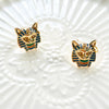 Ancient Egyptian Bastet Cat Stud Earrings