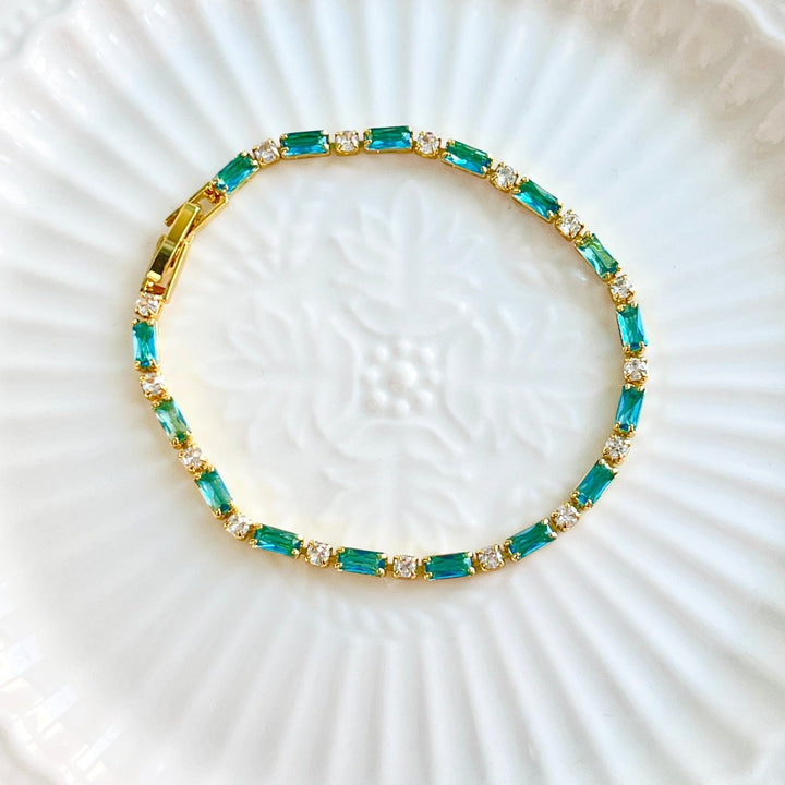 Atlantic Ocean Blue Tennis Bracelet - Natural Bunny Accessories