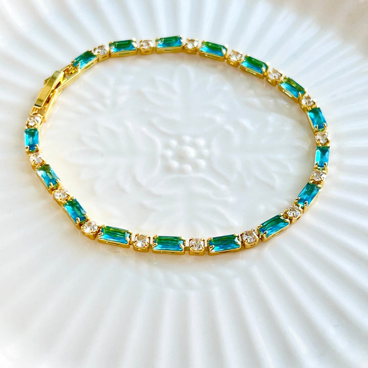 Atlantic Ocean Blue Tennis Bracelet - Natural Bunny Accessories
