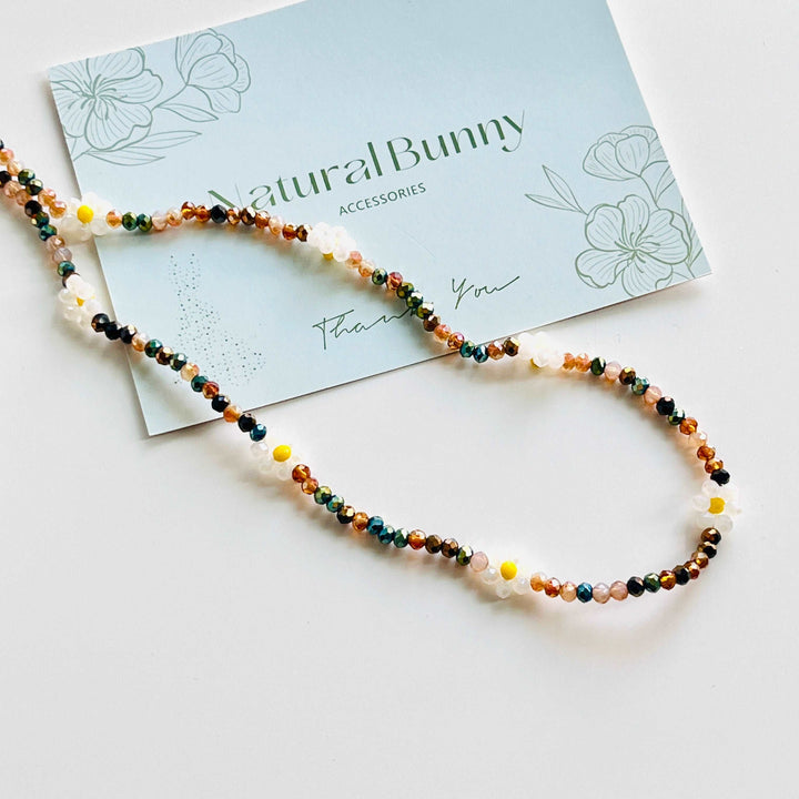 Autumn Daisy Beaded Necklace