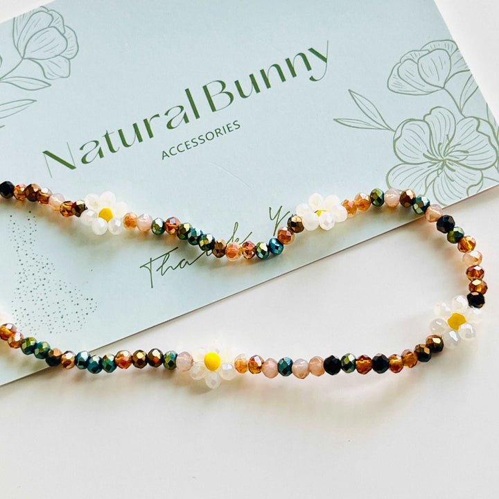 Autumn Daisy Beaded Necklace