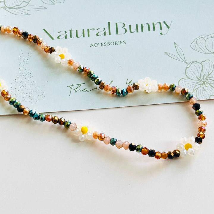 Autumn Daisy Beaded Necklace