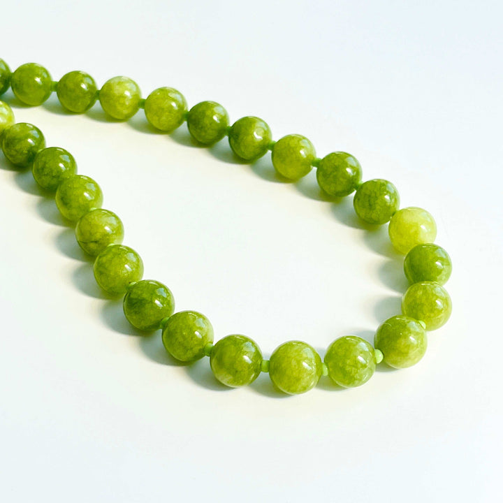 Avocado Green Beaded Necklace