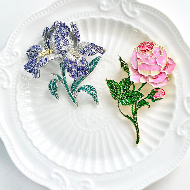 Beautiful Pink Rose Brooch - Natural Bunny Accessories