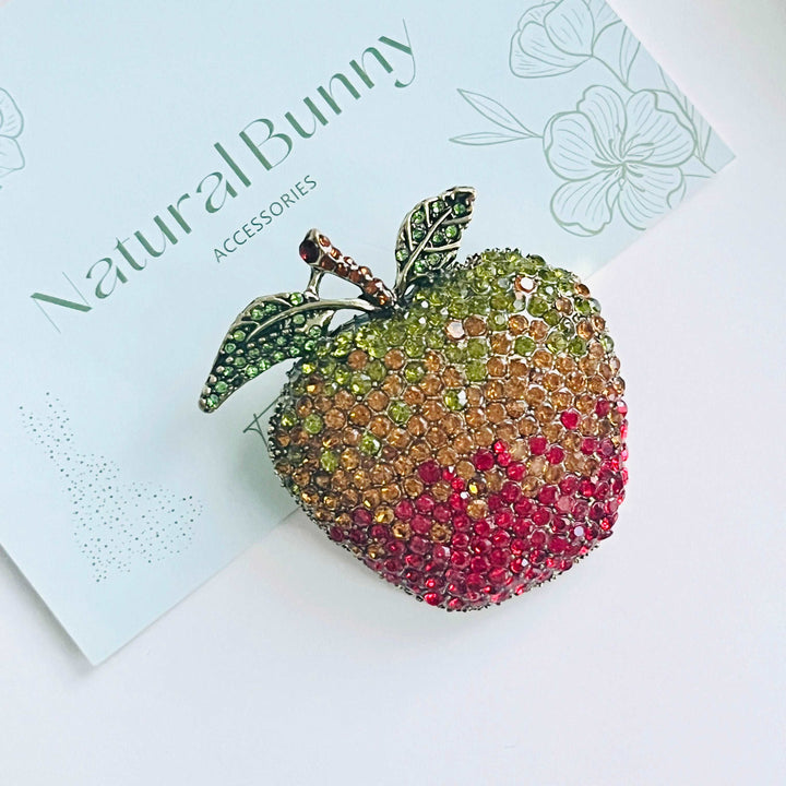 Big Red Apple Brooch