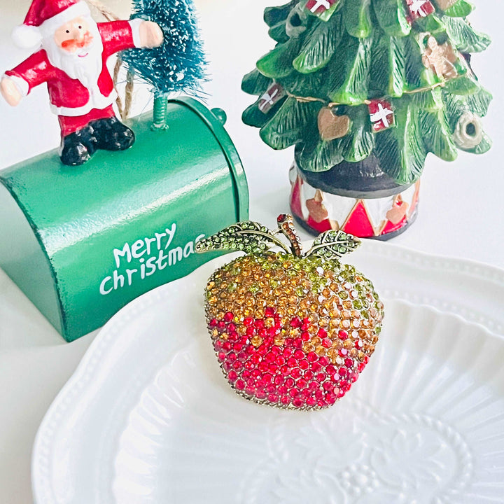 Big Red Apple Brooch