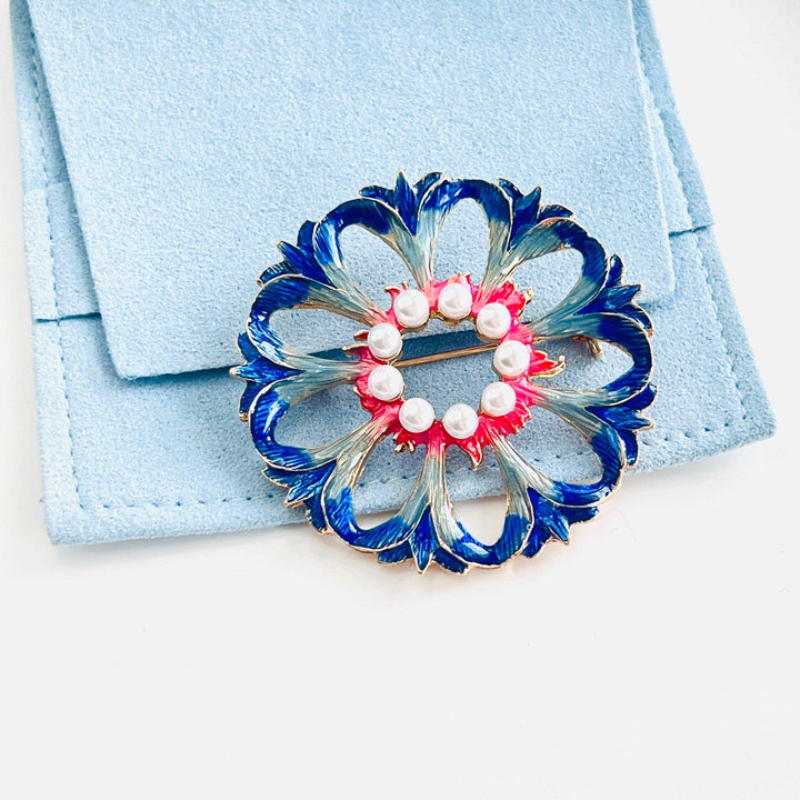 Blue Cornflower Brooch - Natural Bunny Accessories