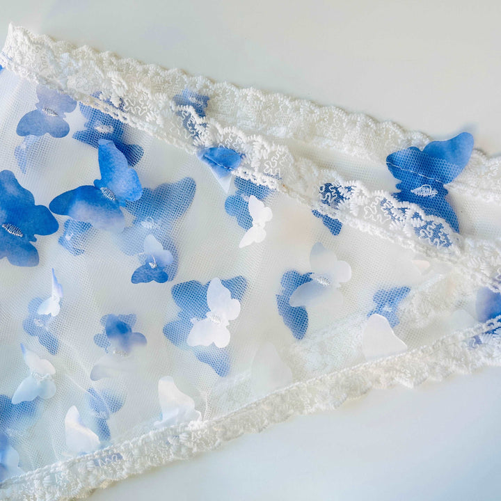 Blue Fluttering Butterflies Hair Bandana