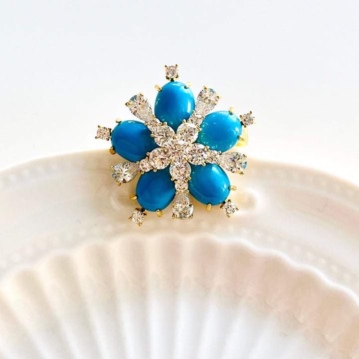 Blue Forget - Me - Not Flower Brooch - Natural Bunny Accessories