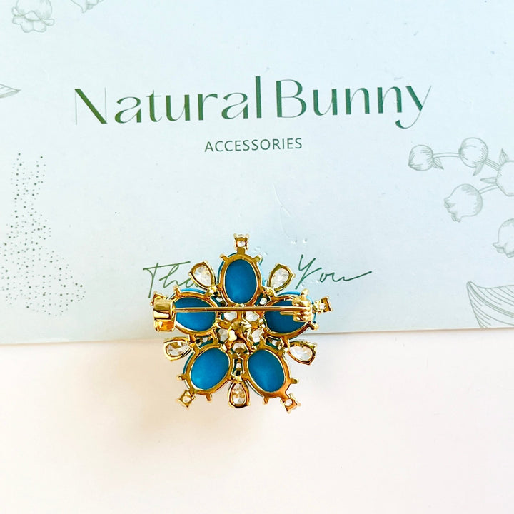 Blue Forget - Me - Not Flower Brooch - Natural Bunny Accessories
