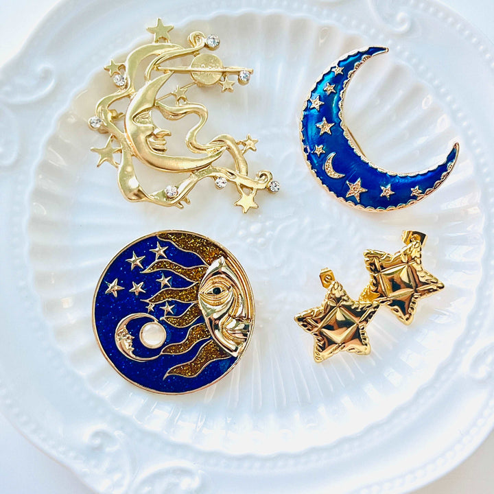 Blue Moon Brooch