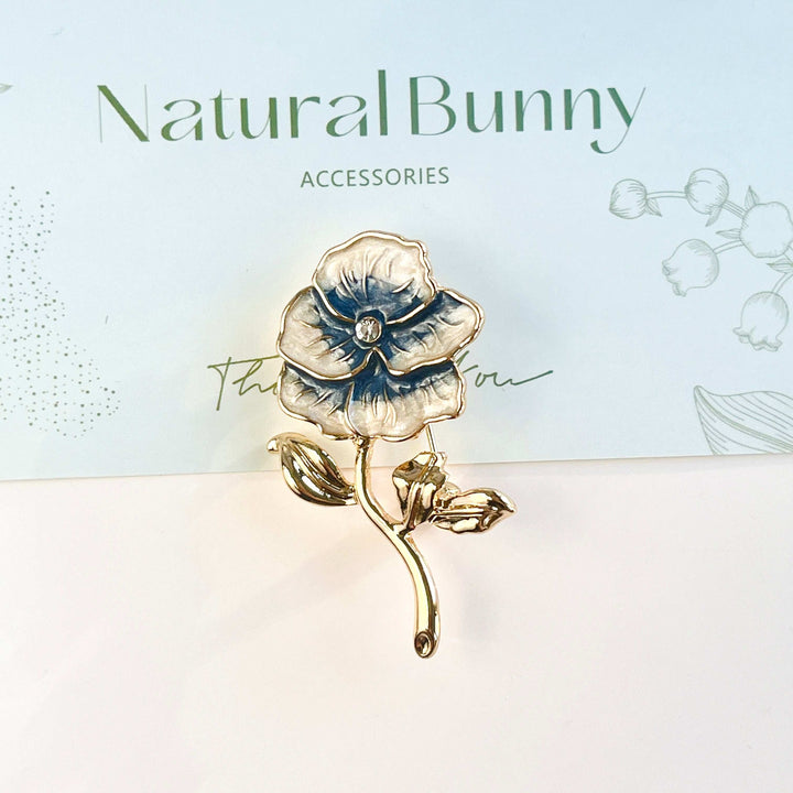 Blue Pansy Brooch