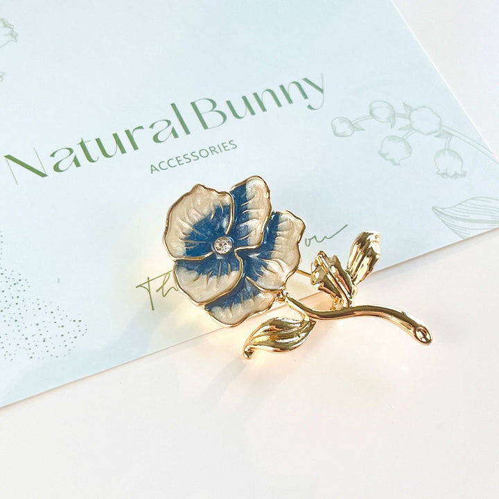 Blue Pansy Brooch