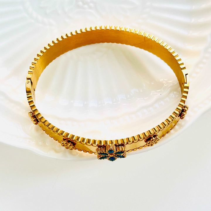 Blue Snowflake Bangle