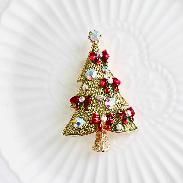 Bowknot Christmas Tree Brooch