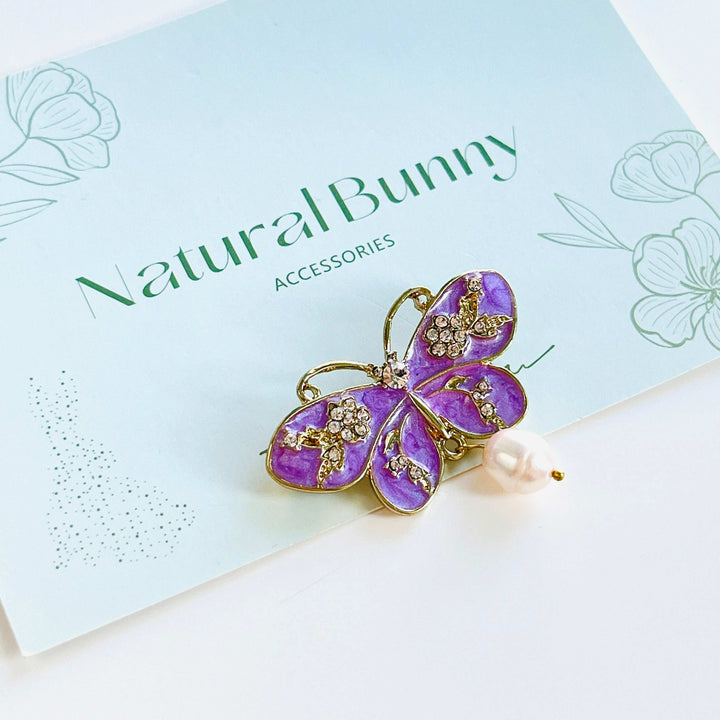 Butterfly Pearl Brooch