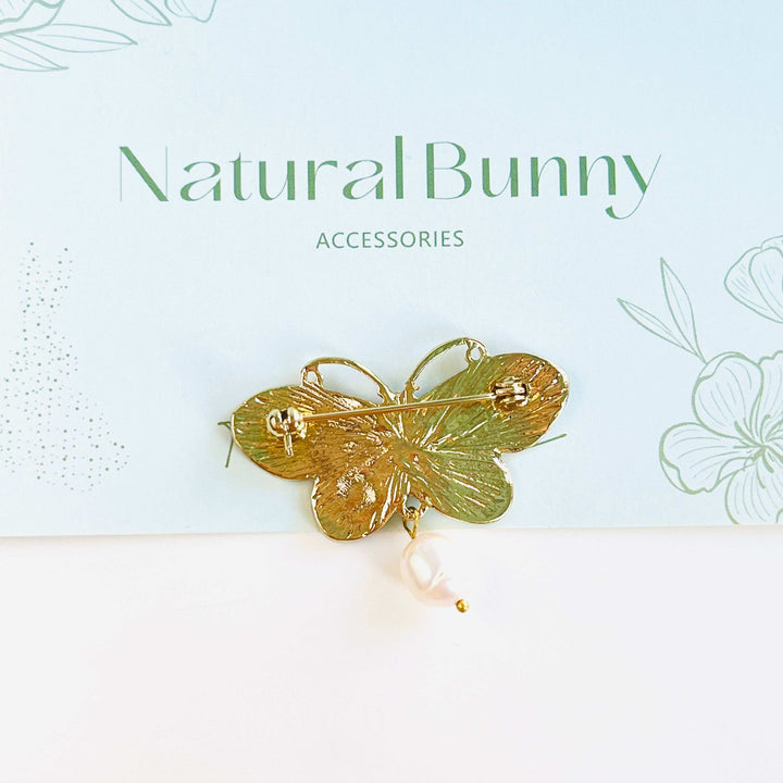 Butterfly Pearl Brooch