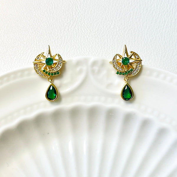 Celestial Moon Star Earrings - Natural Bunny Accessories