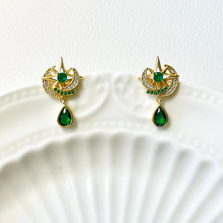 Celestial Moon Star Earrings - Natural Bunny Accessories