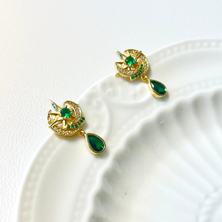 Celestial Moon Star Earrings - Natural Bunny Accessories