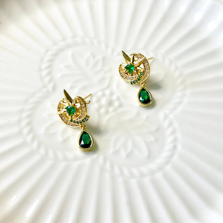 Celestial Moon Star Earrings - Natural Bunny Accessories