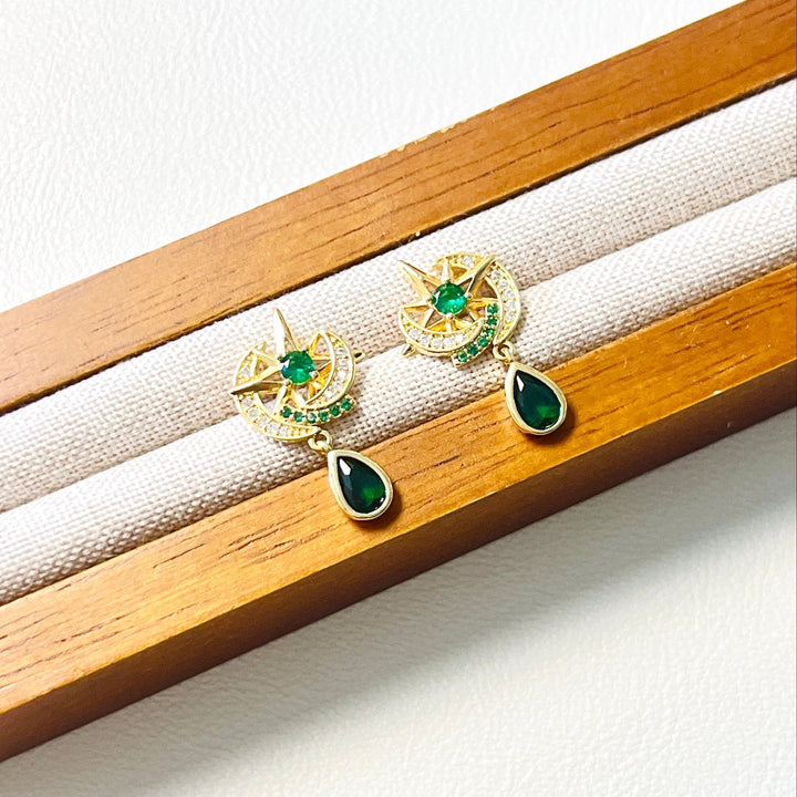 Celestial Moon Star Earrings - Natural Bunny Accessories