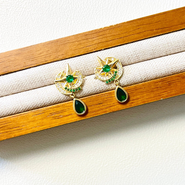 Celestial Moon Star Earrings - Natural Bunny Accessories