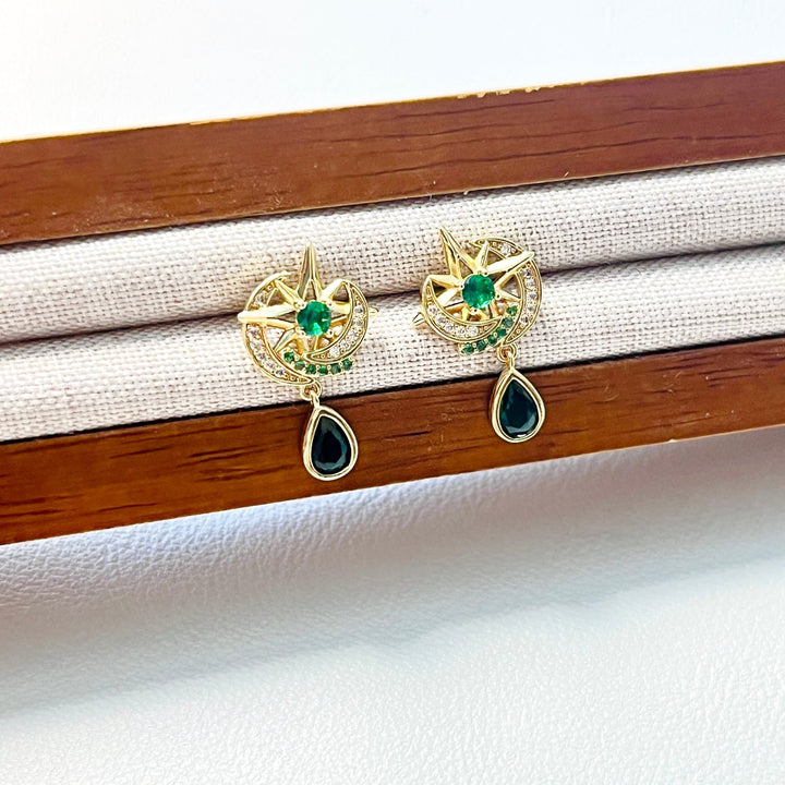 Celestial Moon Star Earrings - Natural Bunny Accessories