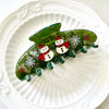 Christmas Snowman/Reindeer Hair Claw Clip