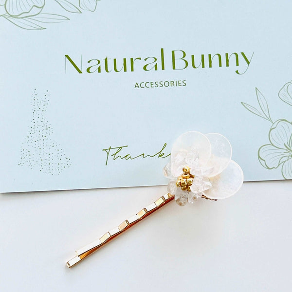Cloud Flower Hair Clip - Natural Bunny Accessories