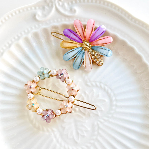 Colorful Daisy Hair Clip - Natural Bunny Accessories