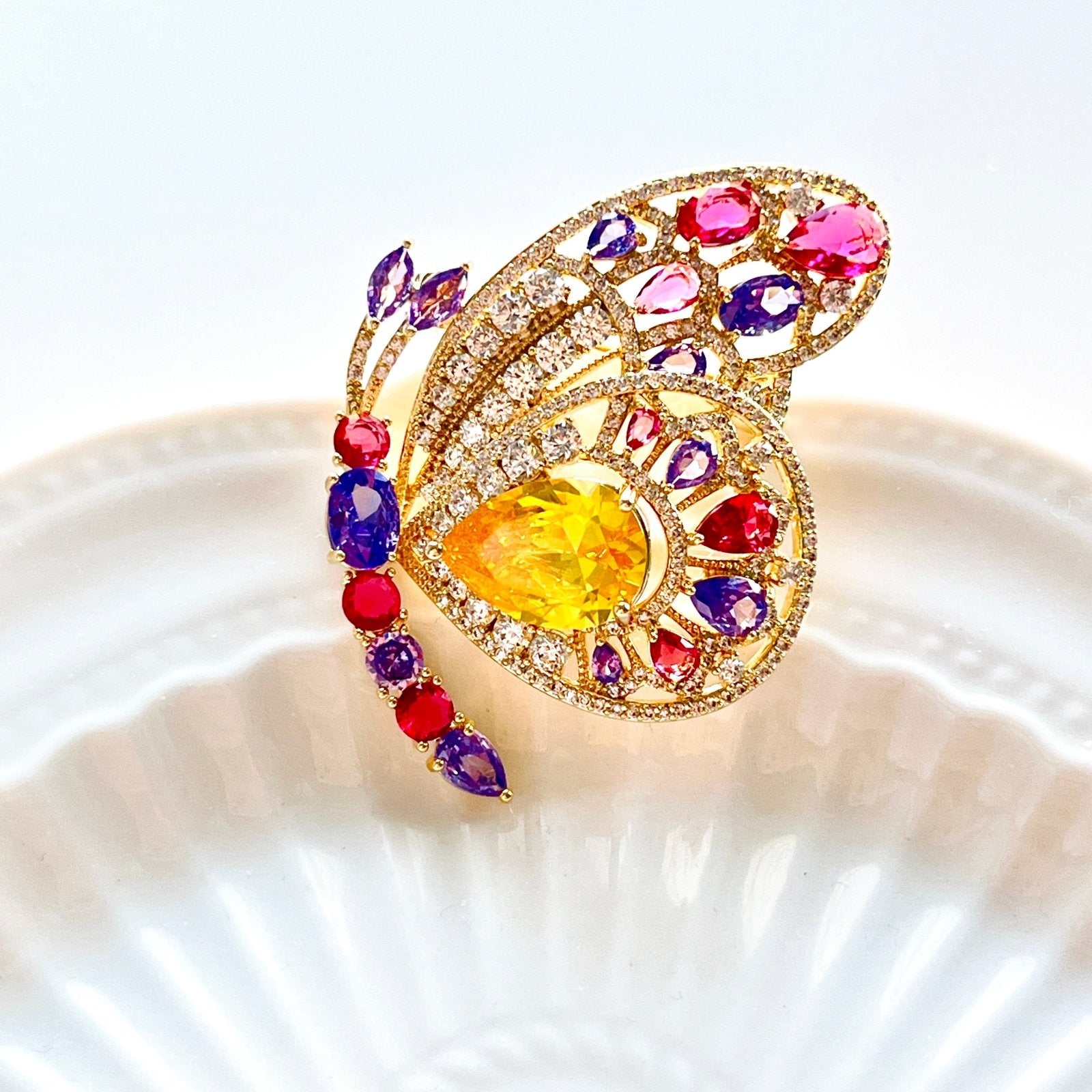Colorful Half Butterfly Brooch – Natural Bunny Accessories