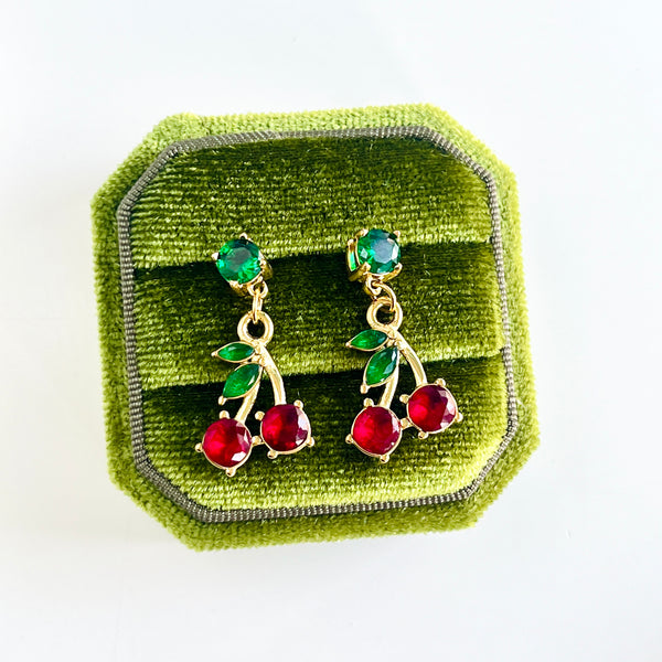 Crystal Cherry Earrings
