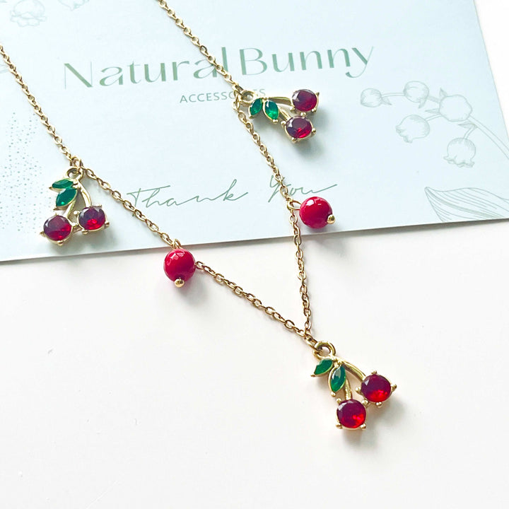 Crystal Cherry Necklace
