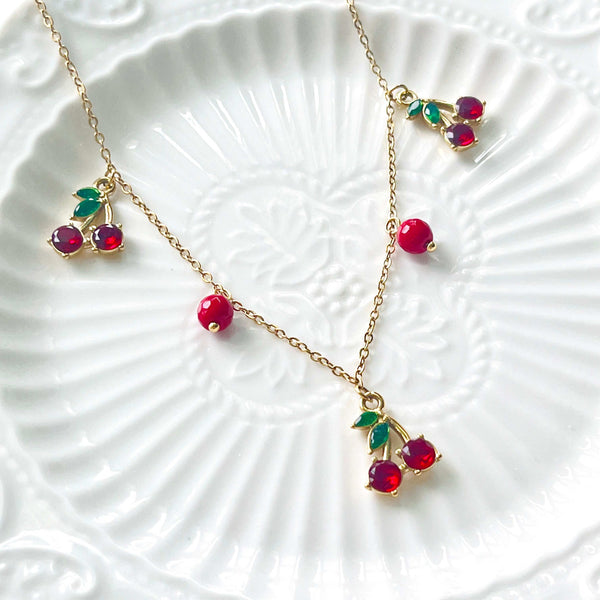 Crystal Cherry Necklace