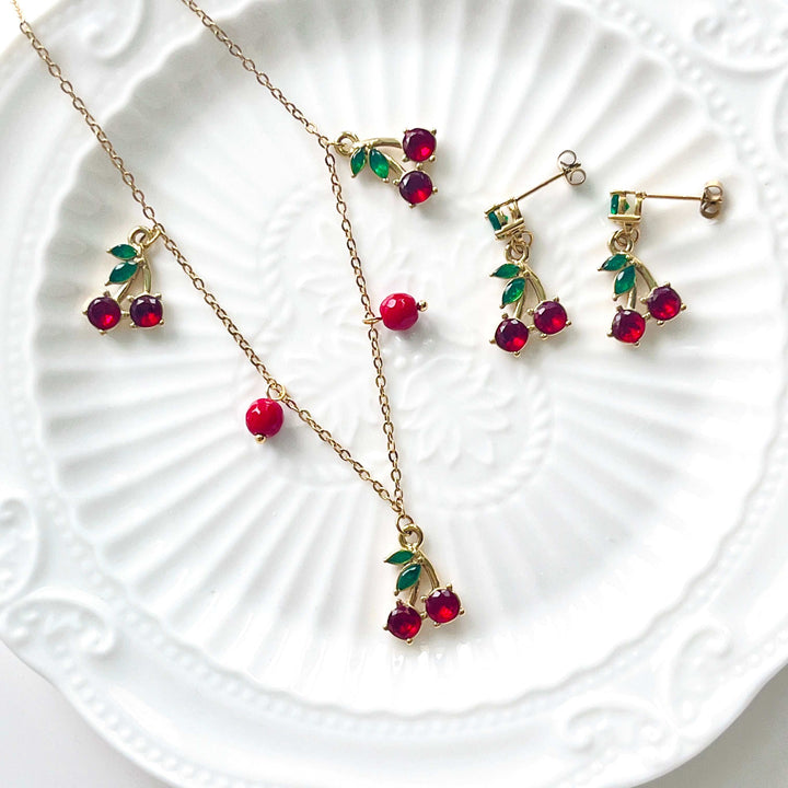 Crystal Cherry Necklace
