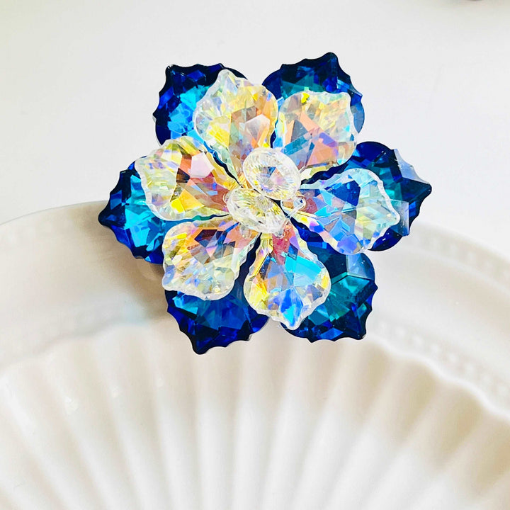 Crystal Snow Lotus Brooch