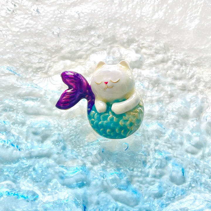 Cute Cat Mermaid Brooch - Natural Bunny Accessories