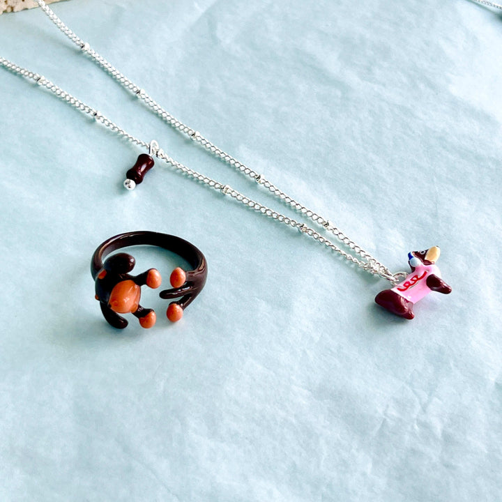Cute Dachshund Pendant Necklace