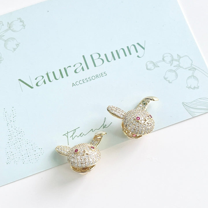 Cute Rabbit Collar Pin - Natural Bunny Accessories