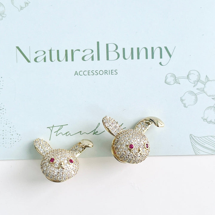 Cute Rabbit Collar Pin - Natural Bunny Accessories