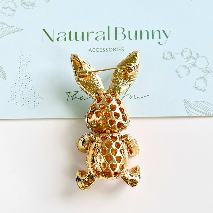 Cute Rabbit Wearing Red Overalls Brooch