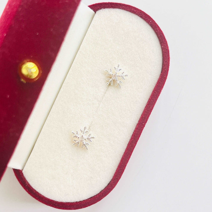 Dainty Snowflake Stud Earrings