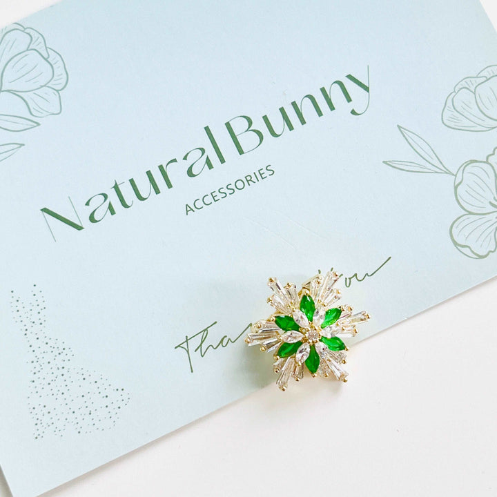Dainty Zirconia Snowflake Brooch